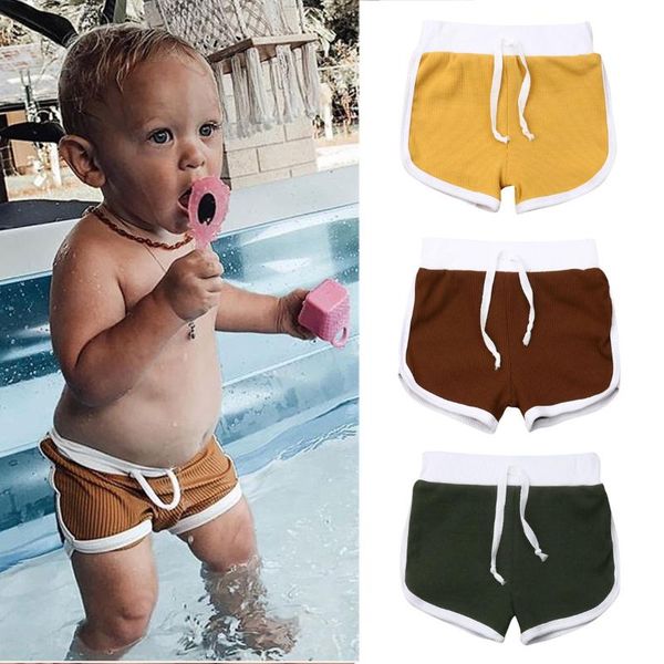 

shorts toddler baby girl boy knitted pits casual pure outfit sunsuit holiday beach clothes drawstring bottoms summer, Black