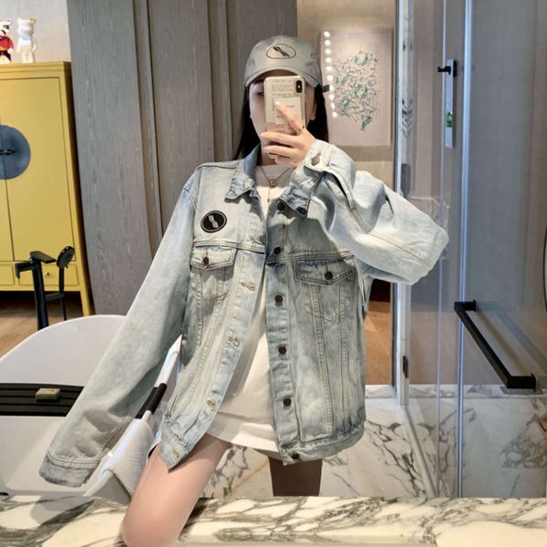 

denim jacket women's loose style fashion net red versatile casual jacket spring, Black;brown