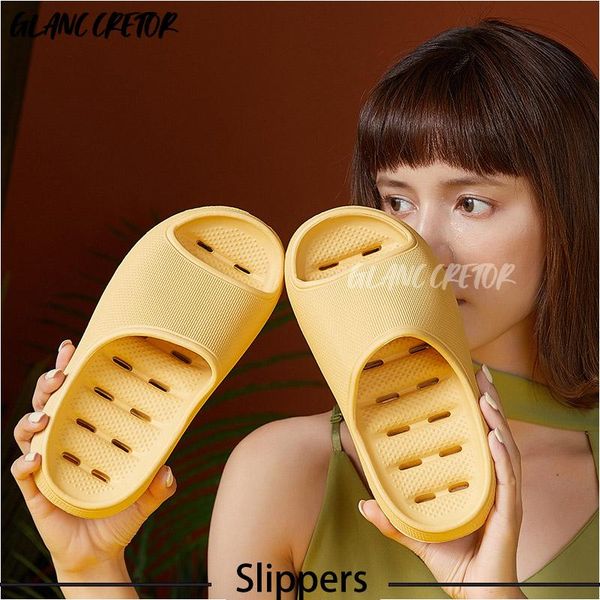 

slippers 2021 flatform house men women non-slip summer beach sandals bathroom footwear boys girls lovers flip flops, Black