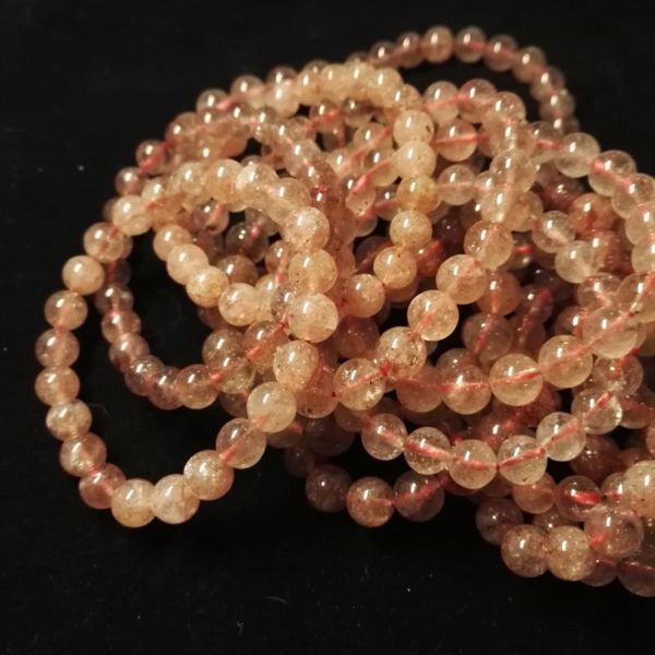 

beaded, strands yiyijiujiu strawberry crystal hand string various sizes natural agate jade fossils wholesale and retail, Black