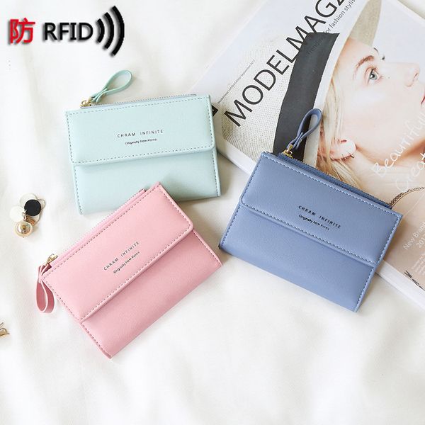 

purse leather new short 2020 wallet female coin of rfid version multi-card two-fold small xiangyin korean peowq