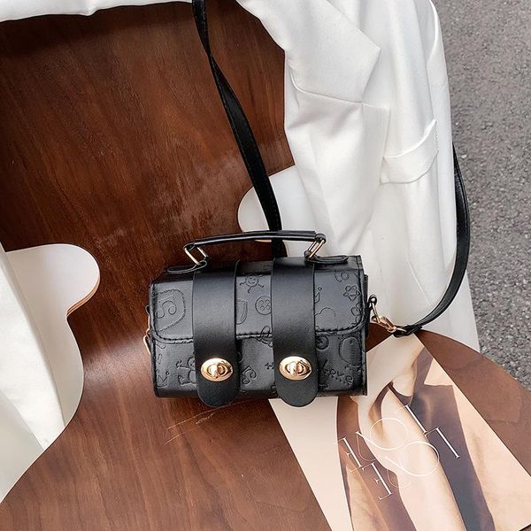 

spring 2021 fashion double belt embossed single shoulder bag clutch bags
