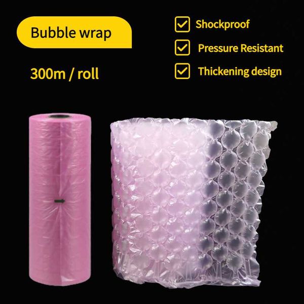 

packing bags air cushioning packaging pink bubble wrap cushion 300m/roll