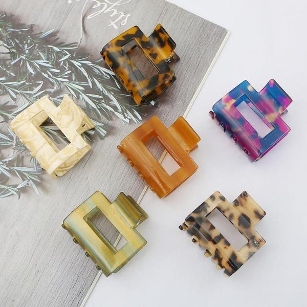 

banana grips solid square acetate acrylic ins hair clips girls pins crab clamp accessories1