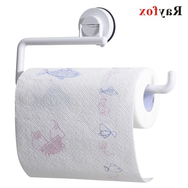 

kitchen accessories tools storage holder vacuum sucker paper towel rack wall hanging roll shelf bath gadgets product wholesale