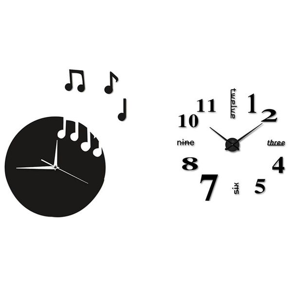

set diy wall clock note for living room office kitchen decor, a & b clocks
