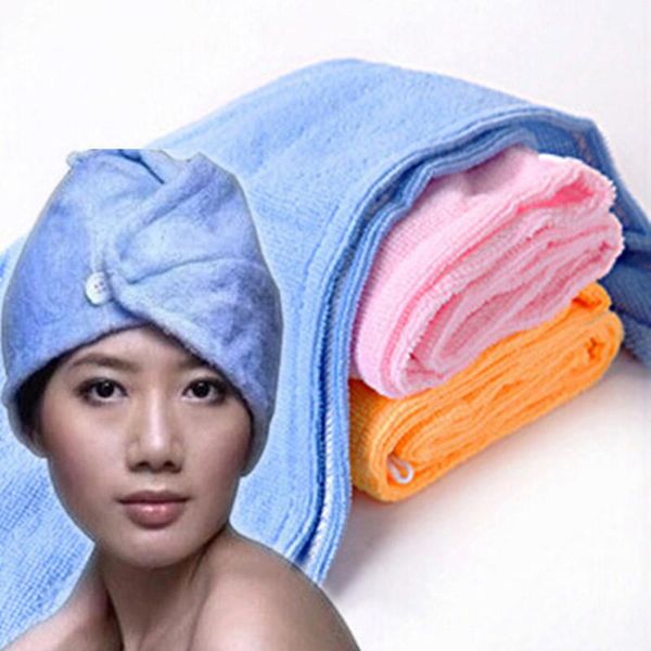 

towel microfiber quick drying hooded hair turban women bathroom dry cap head wrap hat