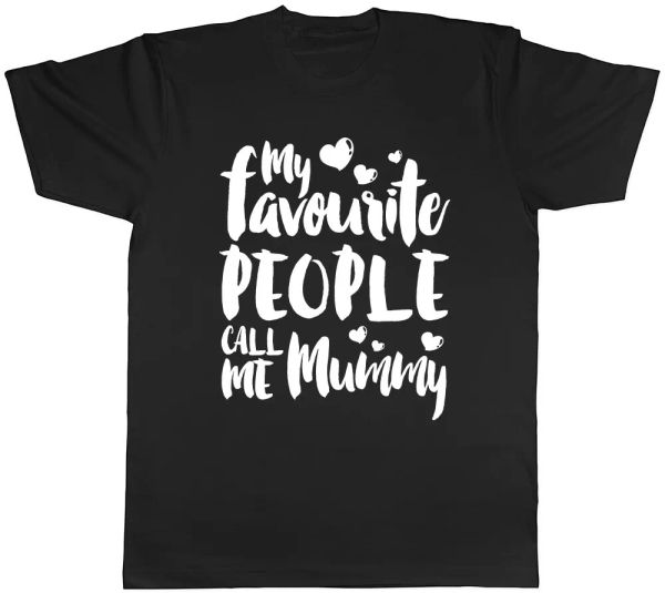 

my favourite people call me mummy womens ladies t-shirt tee, White;black