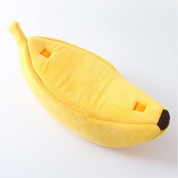 

cute banana shape dog cat house soft warm kennel sleeping bed tent pet supplies iq6 kennels & pens