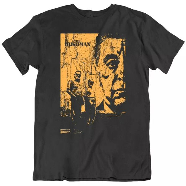 

the irishman gangster picture movie t shirt, White;black