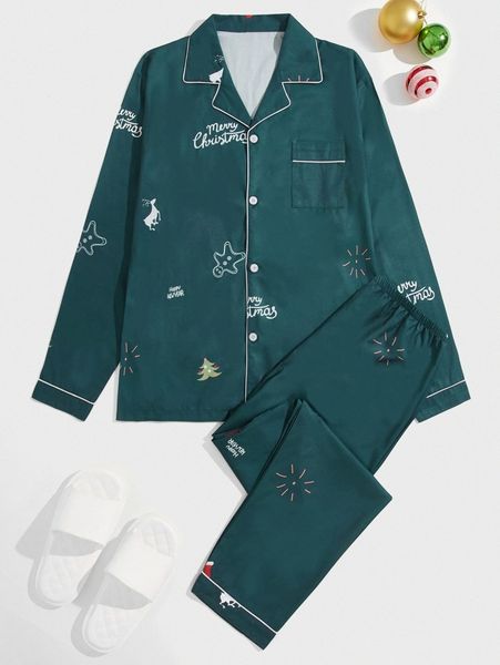 

men cartoon graphic pj set u6ng#, Black;brown