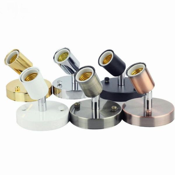 

universal head lamp base 180 degree steering wall e27 vintage simple iron dining room