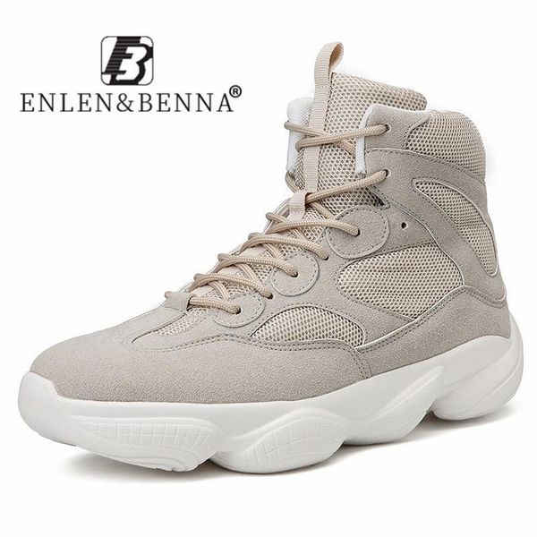 

boots fashion 2021 men shoes spring winter lace up ankle cow suede leather casual warm non slip outdoor comfortable, Black
