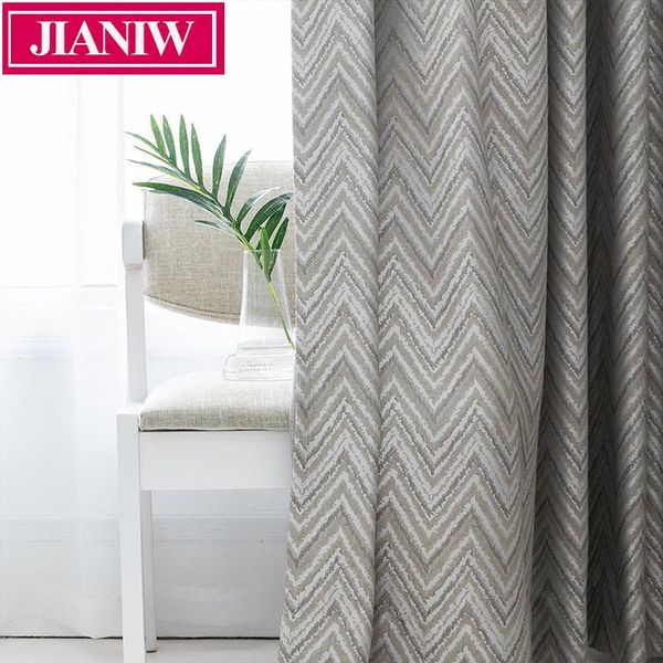 

curtain & drapes jianiw luxurious cotton and linen jacquard wave window blackout curtains blinds for bedroom living room custom made