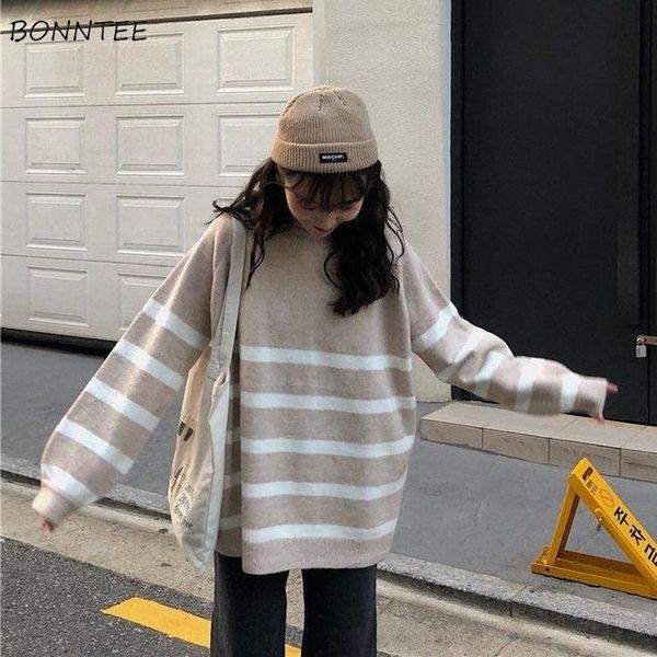 

women's sweaters pullovers women round neck patchwork basic daily casual students korean style womens all-match outwear delicate stylis, White;black