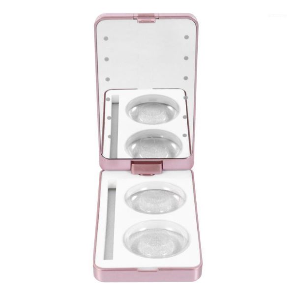 

false eyelash case storage box creative lash organizer with mirror eyelashes1