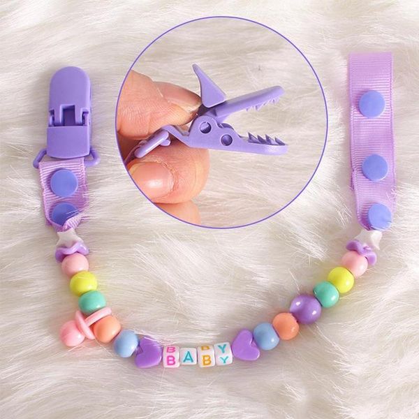 

pacifiers# 1pc pacifier clips holder chain clip chew toys baby nipple feeding born dummy for boys girls