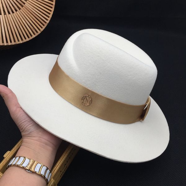 

panama europe and the united states new winter white wool sir abnormity cap elegant hats for men and women fashion joker fedoras, Blue;gray