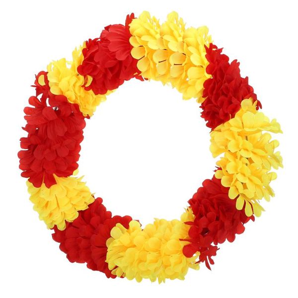 

decorative flowers & wreaths hawaiian wreath artificial wire marigold wedding party ornament home decoration hard ring door hanging pendant