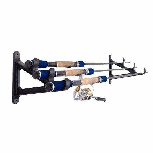 

boat fishing rods 2pcs 3 position rack rod storage wall bracket mount pole racks holder camping fish tackle pesca isca tools