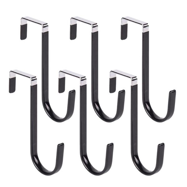 

hooks & rails 6pcs punch-hook creative door back clothes hanger coat hanging black