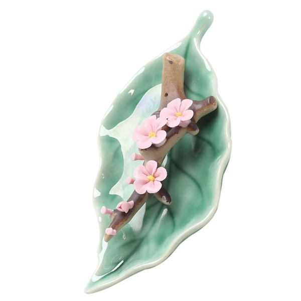 

1pc peach blossom incense burner home censer ceramic holder fragrance lamps