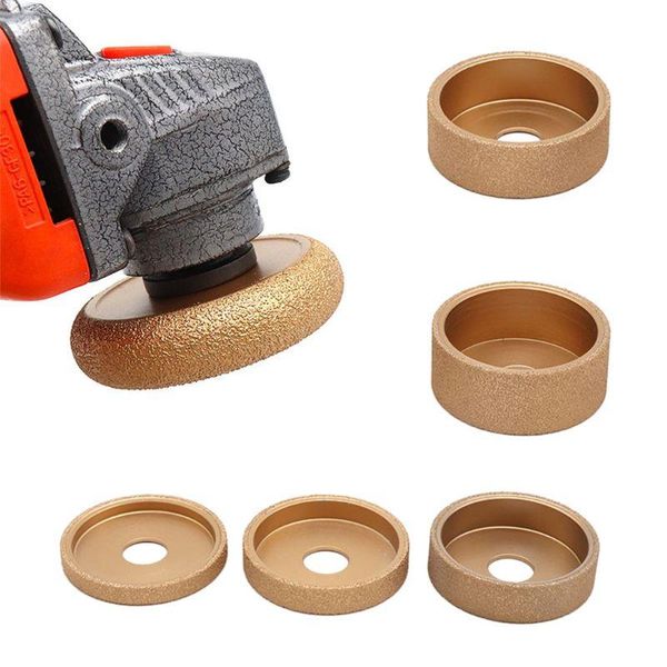 

hand & power tool accessories 1pc brazing diamond angle grinder stone slotted grinding wheel round glass flat disc