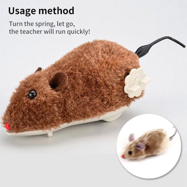 

cute cat toys plush fur toy shake movement mouse pet kitten funny rat safety little interactive gift