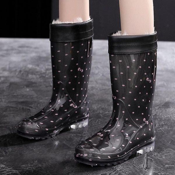 

sandals punk style mid warm snow boots women's non-slip rain outdoor water shoes solid soft female 2021 sell boot, Black