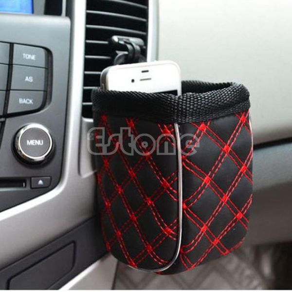 

car organizer 1pcs air vent mobile phone mesh holder pocket debris storage pouch bag