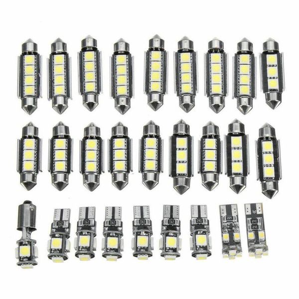 

working light 27 pcs/set white car interior led kit play and plug easy to install save power supply left right front rear