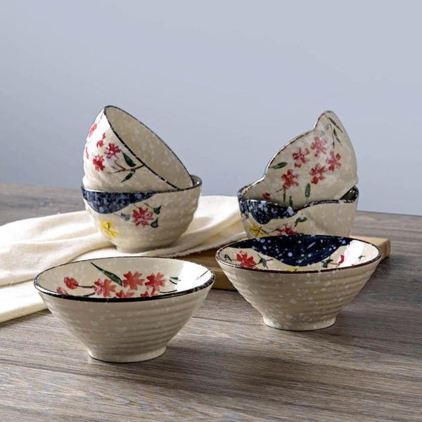 

bowls 1pc creative ceramic bowl rice kitchen tableware fruit salad dinnerware kids ramen soup household