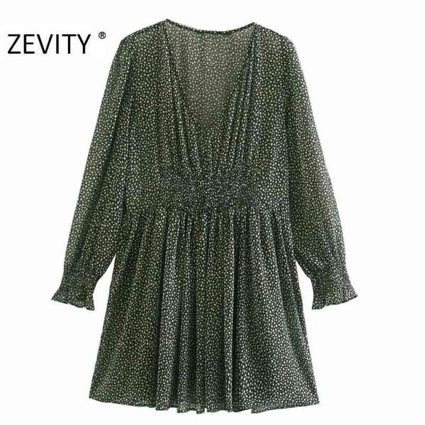 

spring autumn women fashion v n eck dots print chiffon shirtdress office ladies chic hem pleat ruffles vestido ds4544 210420, Black;gray