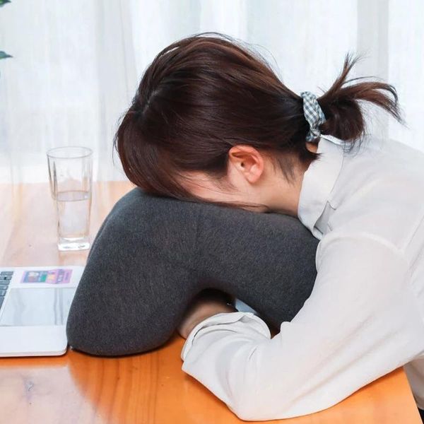 

pillow u-shaped office napping comfortable multifunctional back cushion head arm rest naps pillows neck stretcher