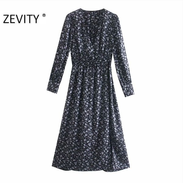 

autumn women fashion v neck floral print casual slim a line shirt dress office ladies chic elastic waist vestido ds4539 210420, Black;gray