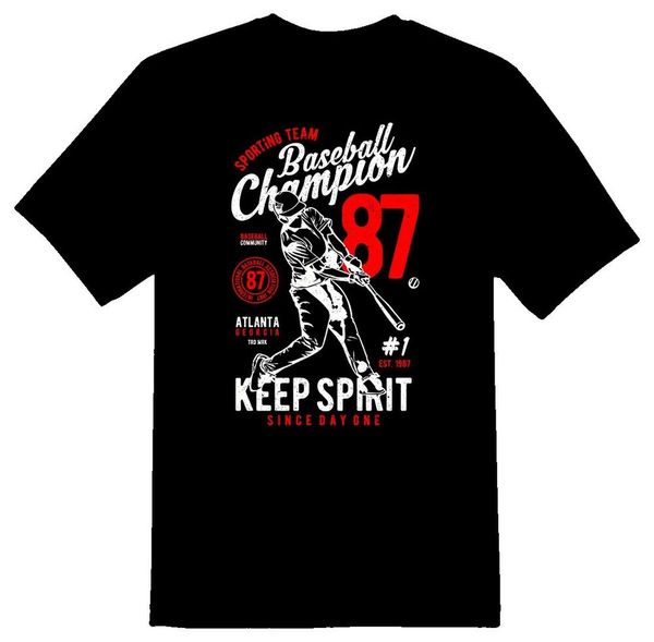 

baseball champion tee shirt black or white, White;black