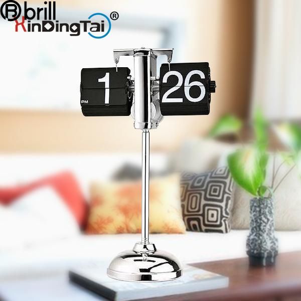 

desk & table clocks creative nordic retro flip automatic clock mechanical electronic retractable lever gift