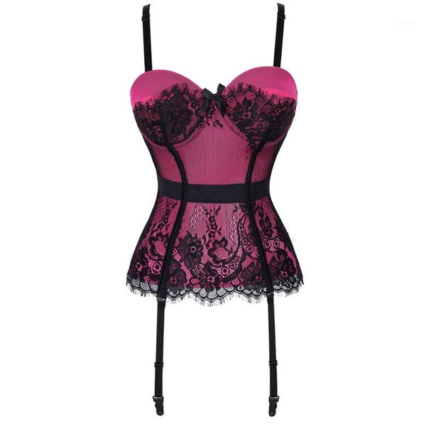 

bustiers & corsets solid color corset underwear bra lace up body shaper bustier overbust women floral slimming lingerie bodysuit, Black;white