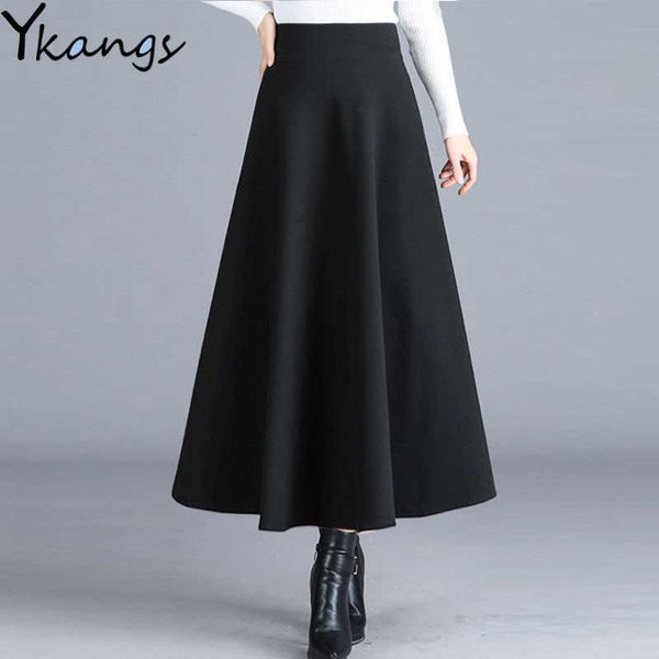 

plus size 3xl high waist long skirts women wine red black pleated skirt fashion elegant office ladies faldas saia ladies jupe 210619