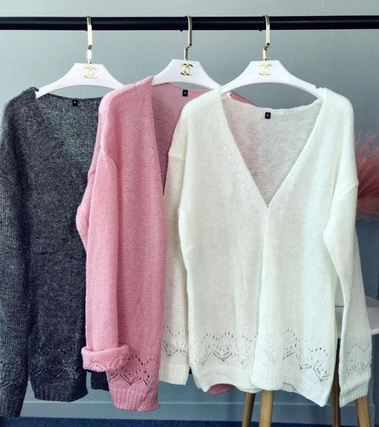 

women's sweaters lady women outwear autumn thin cardigan crochet kimono long sleeve hollow knit knitwear coat fashion, White;black