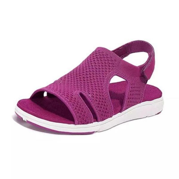 

sandals summer flying woven breathable leisure comfortable flat bottom convenient outdoor women's, Black