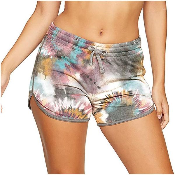 

print running shorts drawstrings sport mid waist fitness with pocket casual loose yoga korte broek 2021 a20 outfit