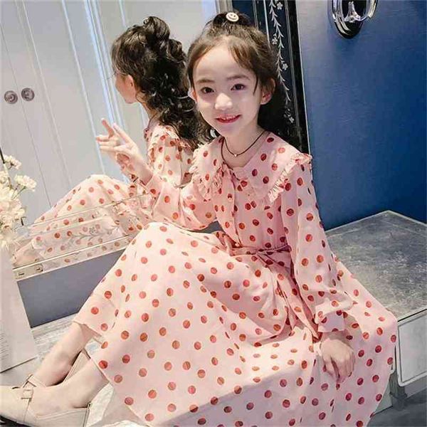 

girls spring and autumn fashionable dress korean children girls western style long skirt trend p4531 210622, Red;yellow