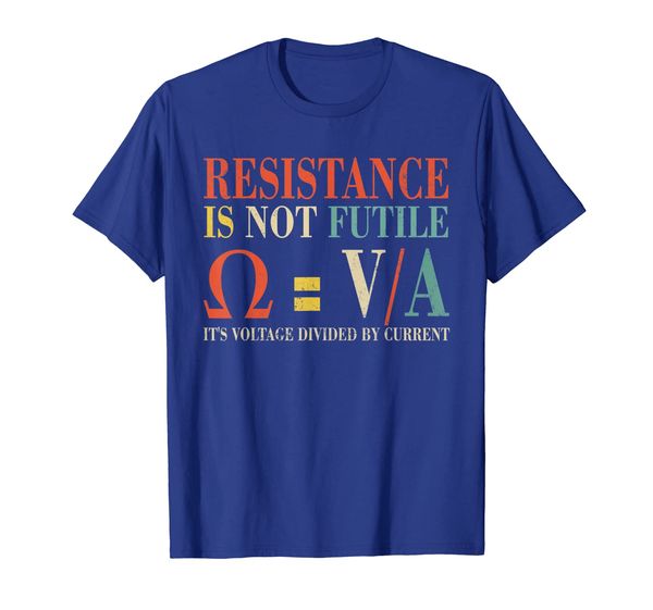 

resistance is not futile shirt funny electrician gift, White;black