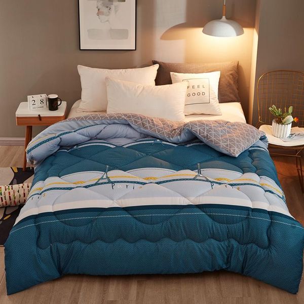 

comforters & sets thick and warm blanket comforter luxury printing 100% feather fabric bed set style quilt winter duvet bread shape