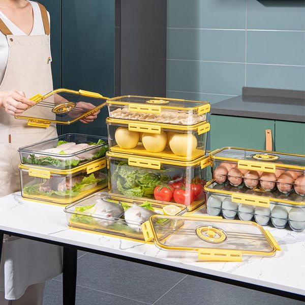 

storage bottles & jars containers fresh produce with date fridge drip basket vegetable fruit boxes saver refrigerator set kitchen