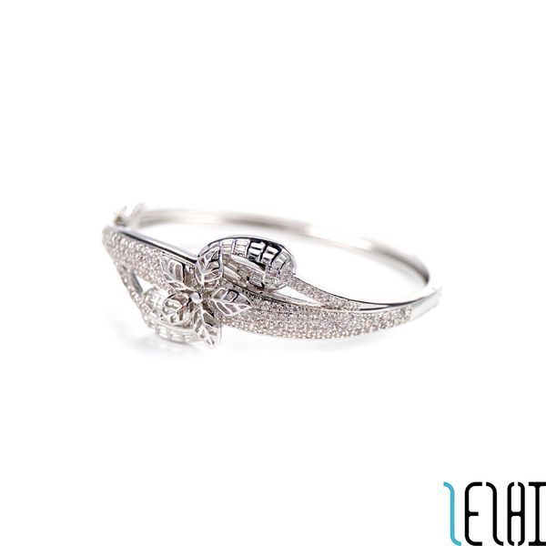 

charm exquisite eternal love diamond wedding jewelry sets s925 silver plating engraved flower leaf ice upbnagle set lucky bridal forever pro, Slivery;golden