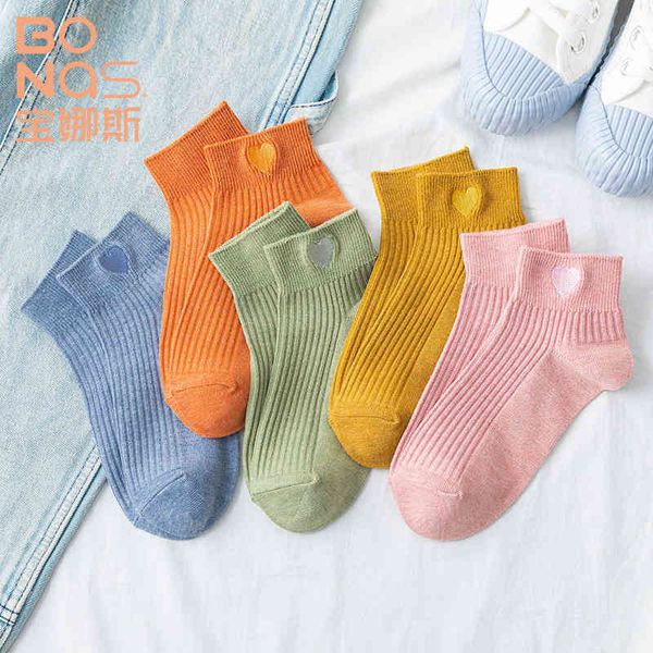 

pairs of bonas spring 5 and autumn candy color summer cotton boat girls low thin breathable socks children, White;black