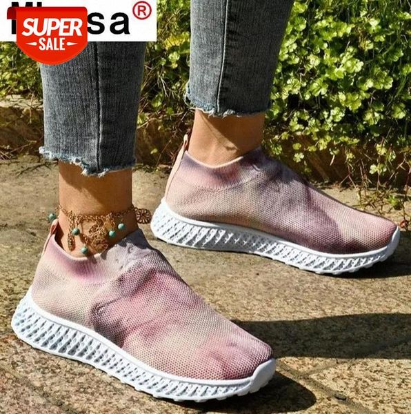 

2021 new fashion women's shoes color matching breathable vulcanized sneakers spring comfortable mesh casual #1t2z