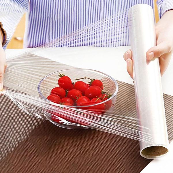 

food savers & storage containers disposable fruits vegetables plastic saran wrap fresh-keeping clings film kitchen helpers stretch cover